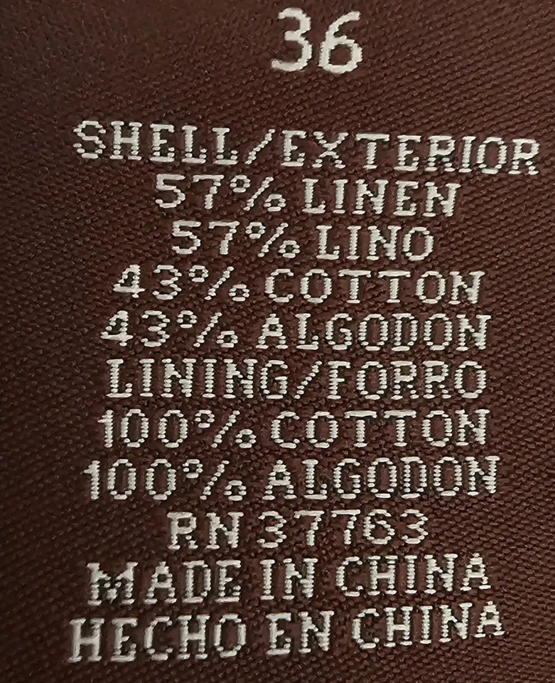 Perry Ellis Mens Shorts Size 36 Knee Length Linen NEW - Image 3 of 4