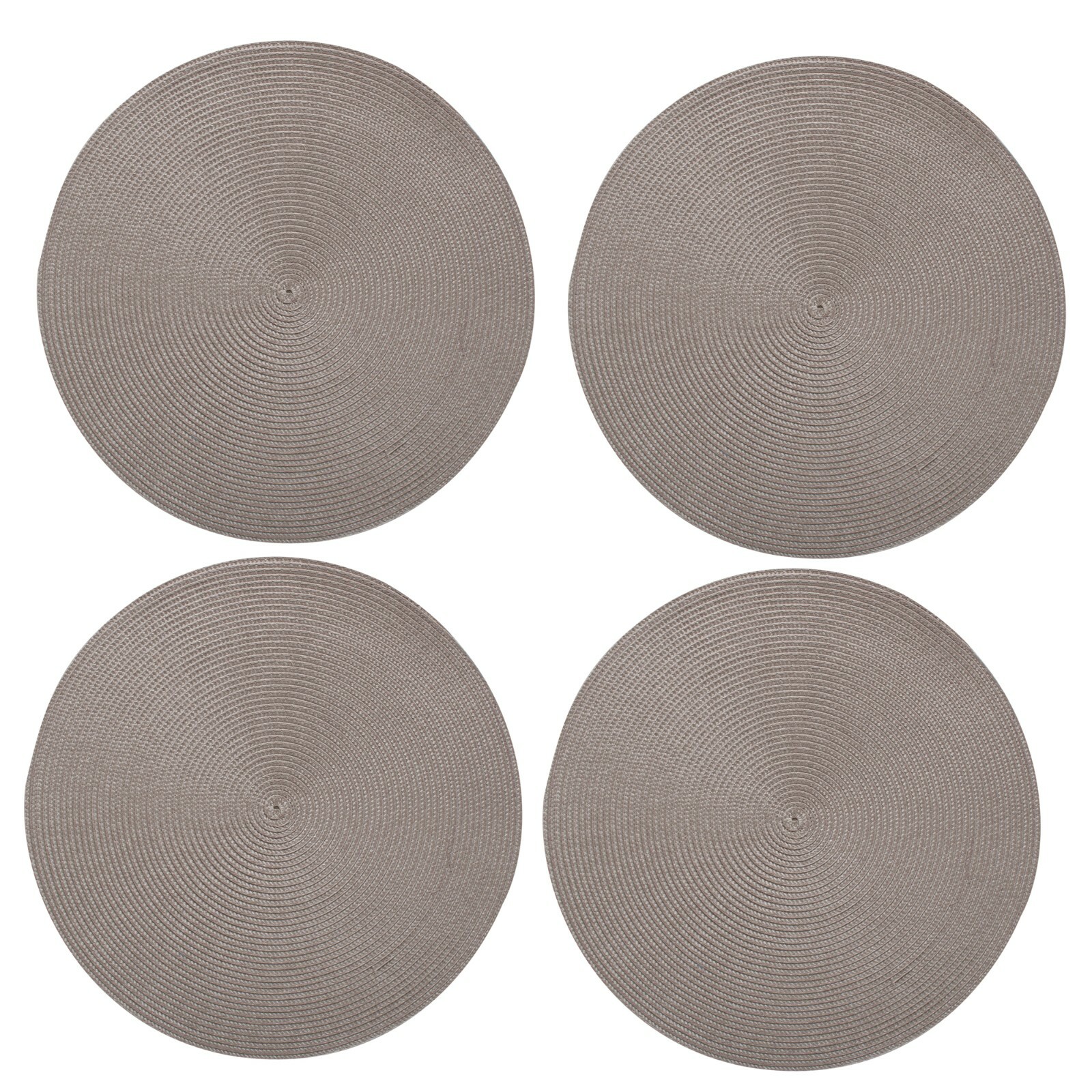 TAG Round Woven Placemats, Gray Set of 4 (555436) eBay