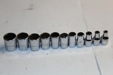 SNAP-ON TOOLS 11 pc 1/4" Drive 6-P Metric Flank Drive® Shallow Socket Set USA