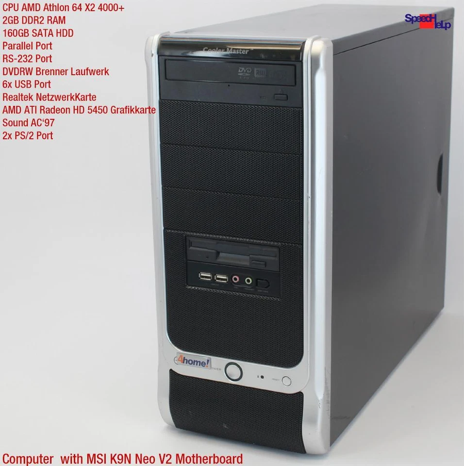 Msi K9N Neo V2 Ms-7369 Computer Pc Athlon 64 X2 4000+ Windows Xp Radeon Hd 5450 - Image 2 of 4