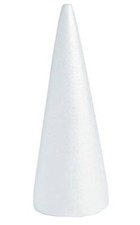 36 PC Craft Foam Tree Cones for DIY Arts and Crafts .88  x 2.5  White Foam