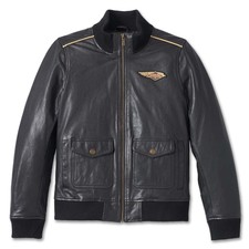 Harley Davidson Women's 120th Anniversary Bomber Leather Jacket 97039-23vw