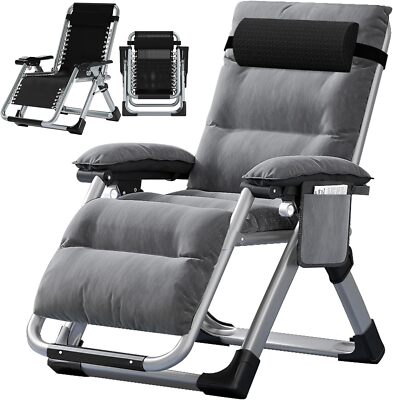 Folding Chair With Cup Holder MOPHOTO Zero Gravity Chair, Lounge