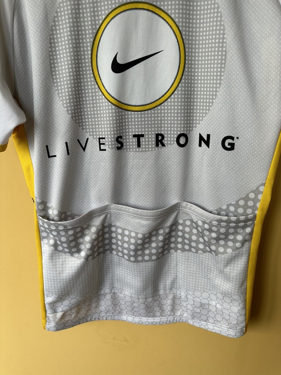 Vintage Nike Livestrong Cycling Jersey Adult M Bike Shirt