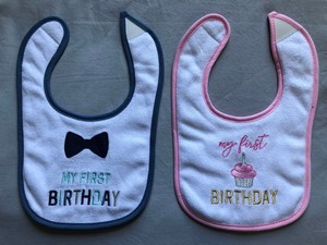 first birthday bib girl