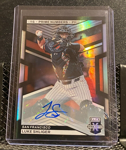 Luke Shliger 2023 Elite Extra Prime Numbers Auto (A) #67/200 - Giants ...