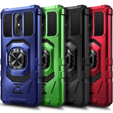 For Iris Connect (SH4650) Case Ring Stand Phone Cover + Tempered Glass Protector