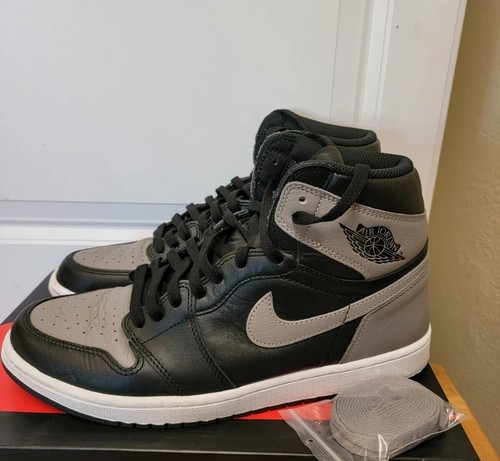 NIKE AIR JORDAN I 1 SHADOW 2018 OG RETRO ORIGINAL Size 12 - Picture 4 of 8