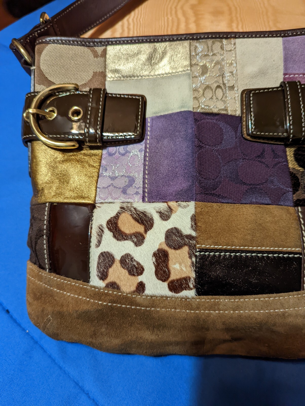 COACH Patchwork Limited Edition Leather Suede Cro… - image 4