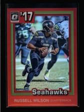 RUSSELL WILSON 2017 DONRUSS OPTIC #27 RED RETRO PRIZM PARALLEL #64/99 BA2386