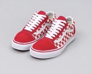 checkered vans red drip