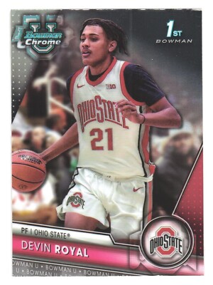 2023-24 Bowman University U Chrome Basketball Ohio State Devin Royal