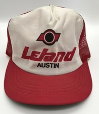 vintage trucker hat - LELAND AUSTIN - Made in the USA Mesh Cap