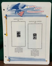 White Ace 1971 Commemorative Plate block Stamp Collection Album pages NEW Unused