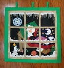 Santa thru the Window Wall Hanging (Embroidered)