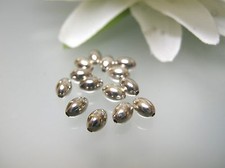 100-500 pcs Vintage Silver Plated approx. 3 x 5mm oval plain smooth beads spacer