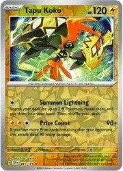Tapu Koko 065/191 Surging Sparks Reverse Holo Rare