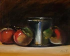 APPLES  8x10 in COLLECTIBLE ART impressionism UKRAINE