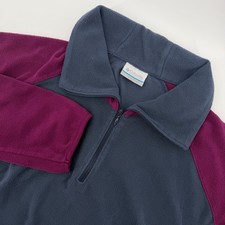 Columbia Sportswear Company Women's Fleece Pullover Jacket Large Purple Gray