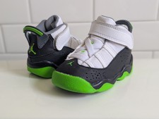 NEW Jordan 6 Rings Shoes Sneakers White / Green 323420-130 Toddler Size 5C