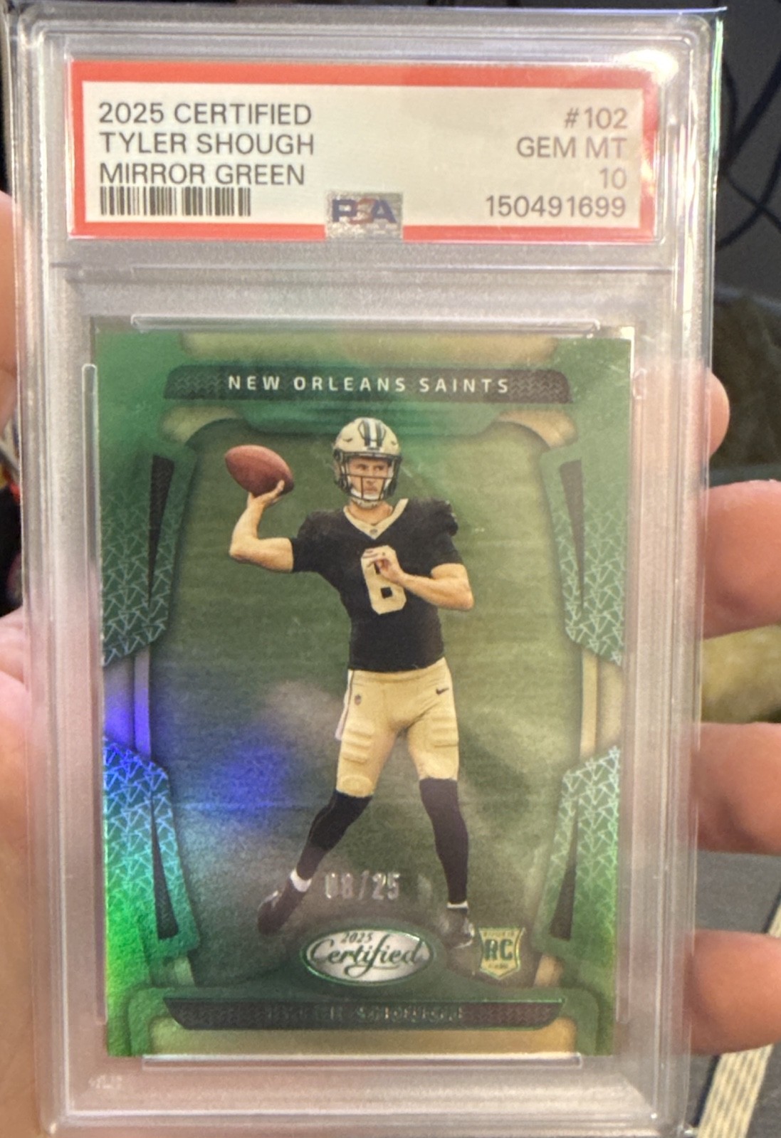 Tyler Shough Panini Certified #102 Green Mirror