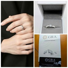 Sterling Silver .925 Moissanite Ring Size 6 A...
