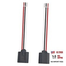 2Pcs H13 9008 Female Socket Adapter Connector Extension Wiring Harness for