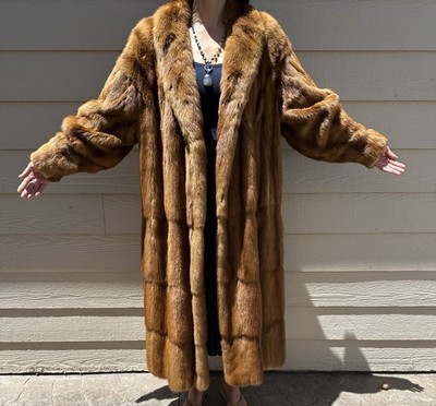 Vintage FENDI Roma Full Length Mink Fur Coat 