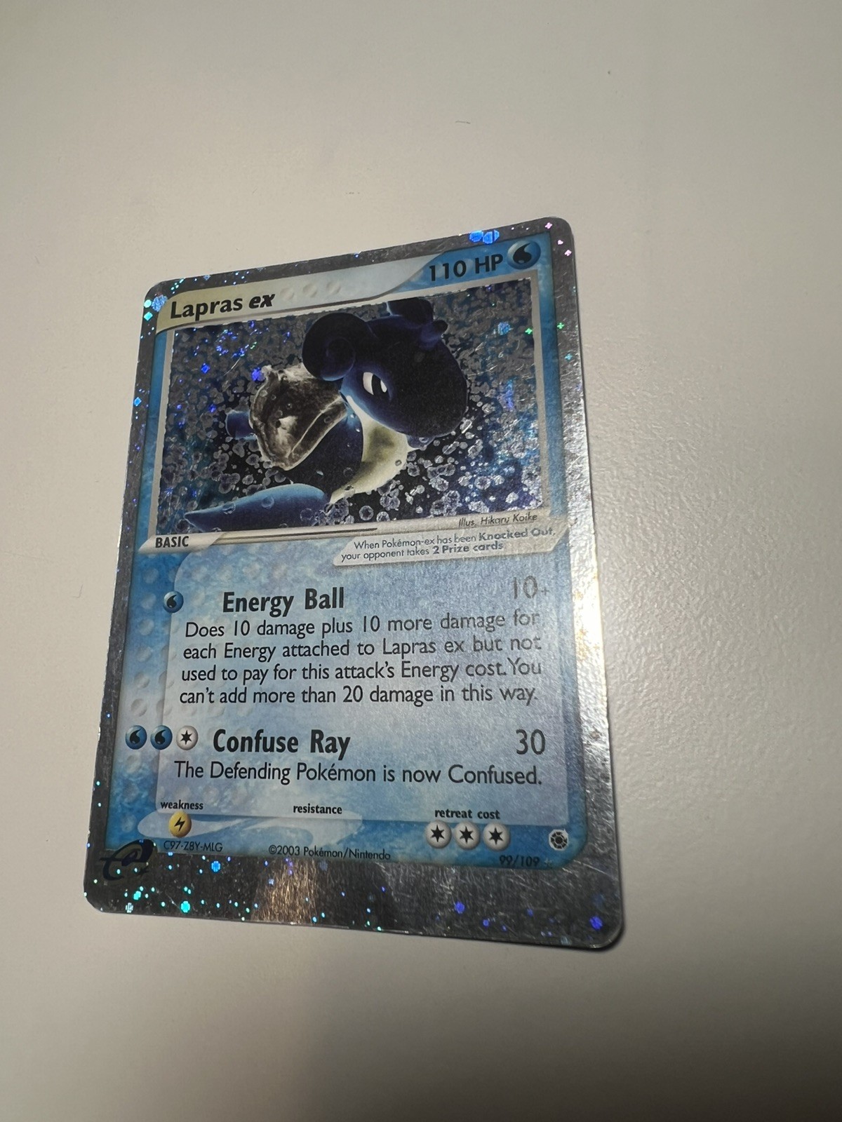 Lapras ex 99/109 – EX Ruby & Sapphire – 2003 Vintage EX Card – NM/LP