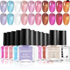 JODSONE Jelly Nagellack-Set, 10 Farben mit 2 ...