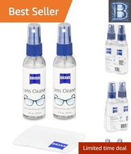 Non-Toxic Lens Cleaning Spray Duo with Microfiber Cloth for Spotless Lenses
