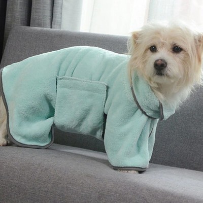 Dog Bathrobe Microfiber Quick Drying Bathrobe Bath Towels for Small Medium Large