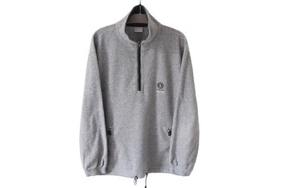 Vintage Bogner Fleece Sweater 1/4 Zip Size L/XL gray ski jumper outdoor 90s