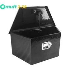 Aluminum 26x12x12" Trailer Tongue Tool Box Heavy Duty Storage Box For Trailer RV