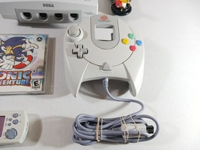 Dreamcast Sonic Adventure Console Starter Set Bundle VMU Batteries Tested SEGA
