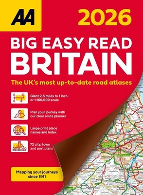 AA Big Easy Read Atlas Britain 2026 Spiral Book