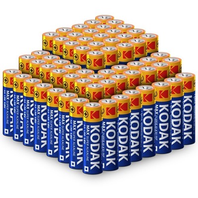 Kodak AA Batterien LR6 80er Pack lange Dauer 1,5V Max Super Alkaline Batterien