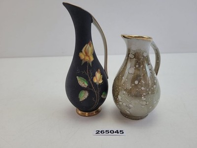 2x Vasen Royal Porzellan Bavaria KM/Orben, Knabe & Co. Rose 12/6cm Deko #265045