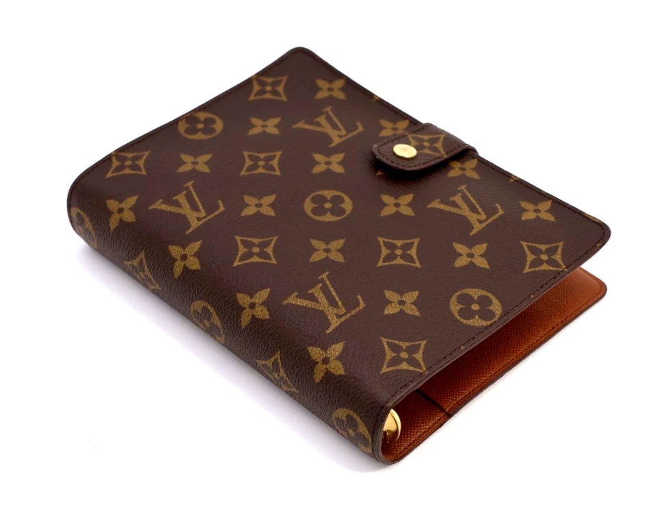 Louis Vuitton Monogram Agenda MM Day Planner Cover R20105 Brown Authentic 670 - Image 2 of 4
