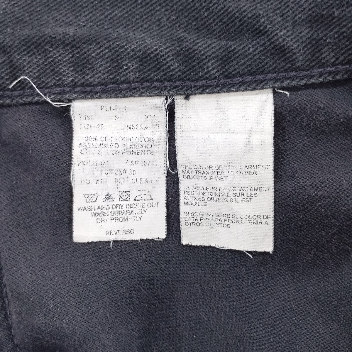 Vintage 2000'S Tommy Hilfiger Jeans Men's Black Tapered Denim Pants Size W30 thumbnail 5