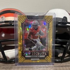 2025 Prizm Draft Picks New Recruits Insert Gold Cracked Ice Jeremiah Smith