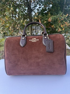 Coach Large Rowan suede Woman Bag Crossbody Satchel