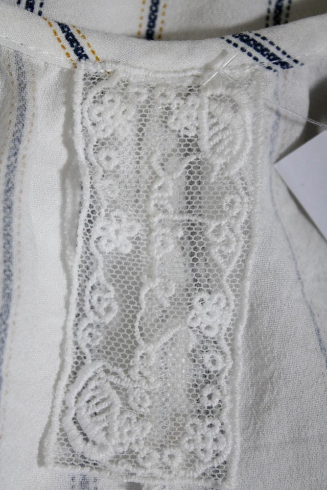 Mono Sadie & Sage para mujer a rayas cuello redondo sin mangas pierna ancha blanco talla L Foto 4 de 4