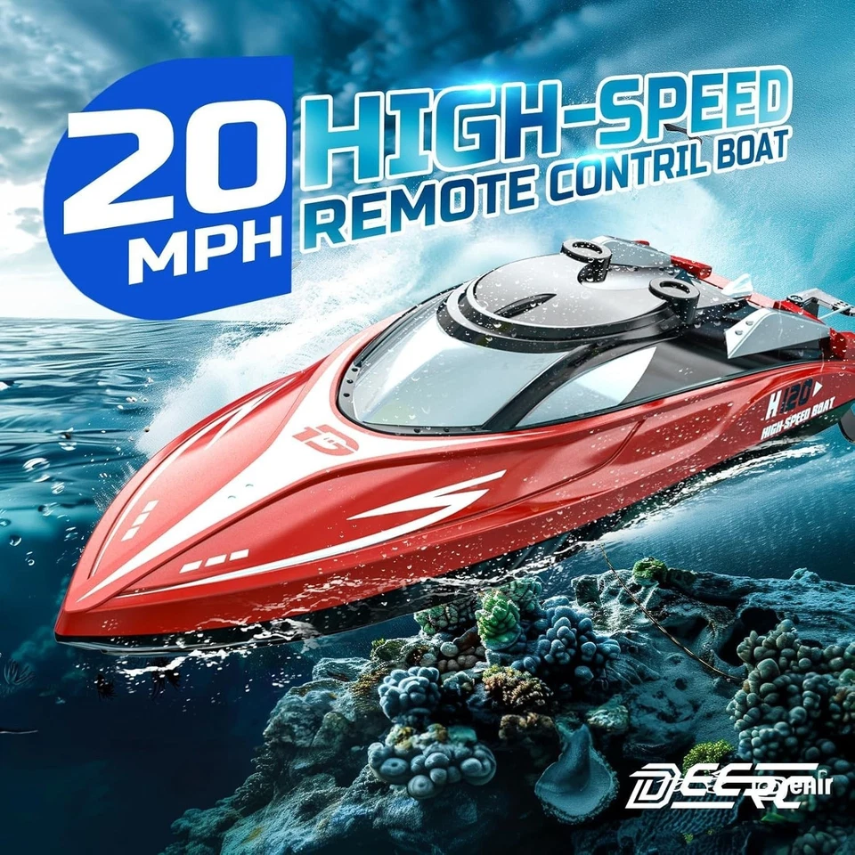 20+ MPH Racing RC Boat - Rechargeable with Capsize Recovery for Instant Fun - Image 4 of 4