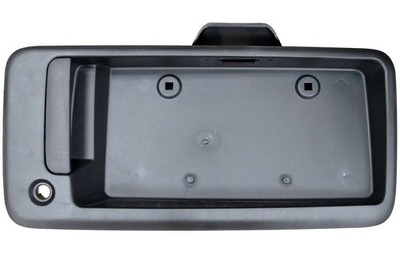 Textured Black Rear Outside Tailgate Handle with License Plate Holder Bracket