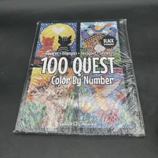 100 QUEST Color By Number: Squares  Triangles  Hexagons  Circles: color quest