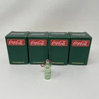 Vintage 1991 Coca-Cola Bottle Mini Ornament Lot 4 Green Glass Coke Xmas Tree 90s