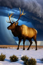 Digital Image Elk Picture Photo Wallpaper Background Desktop AI Art Sample