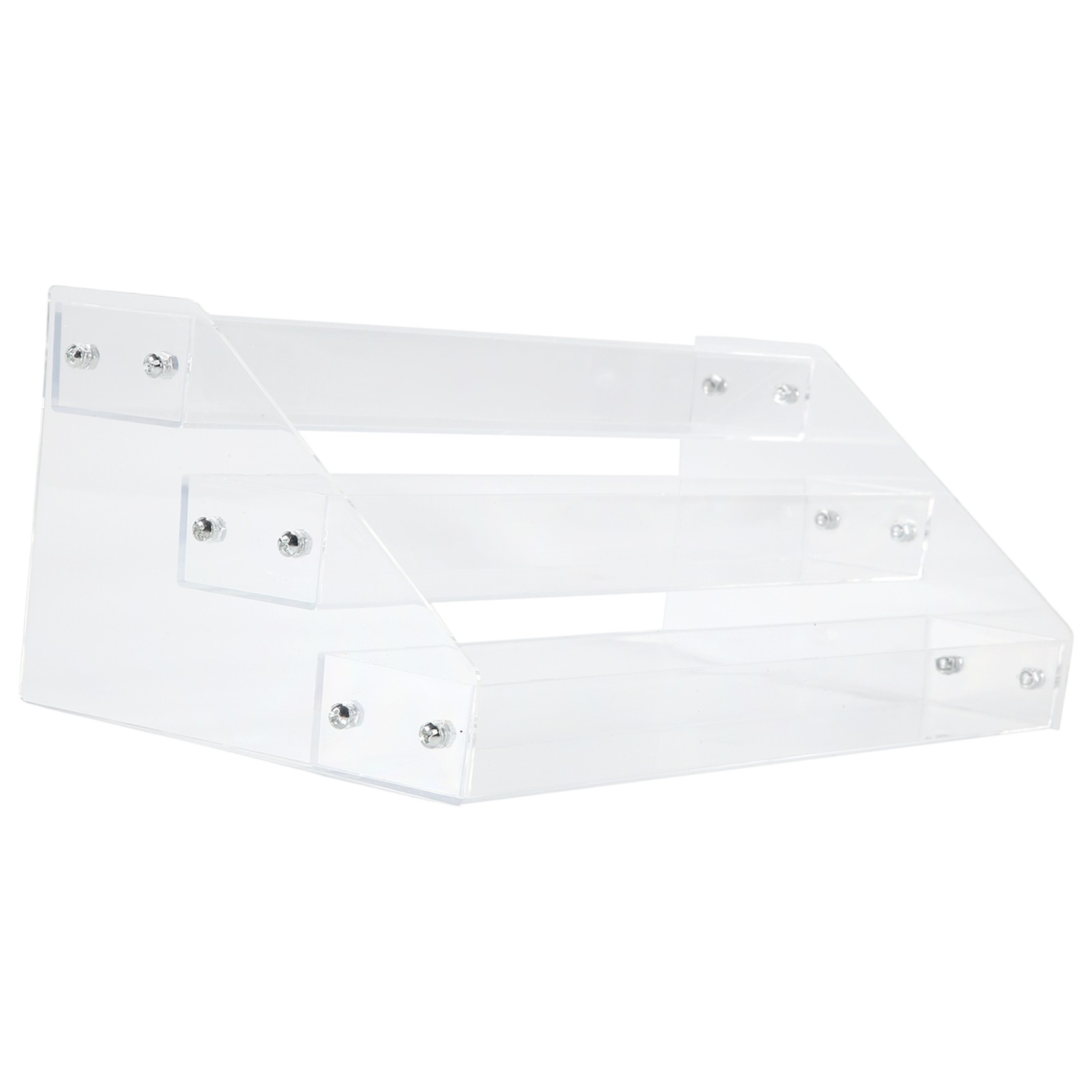 3 Tier Clear Acrylic CD Holder Cascading CD Storage Rack E9K44151