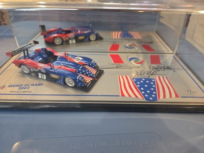 #ad 1:43 AutoBarn Panoz LMP 01 24 Le Mans 2002 #11 Autograph Magnussen Herta Car $249.99